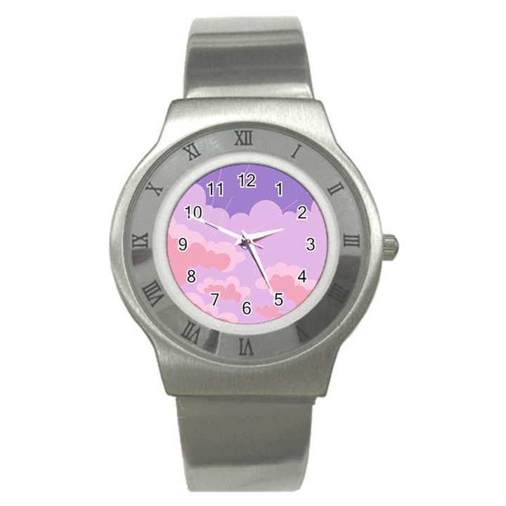 Sky Nature Sunset Clouds Space Fantasy Sunrise Stainless Steel Watch