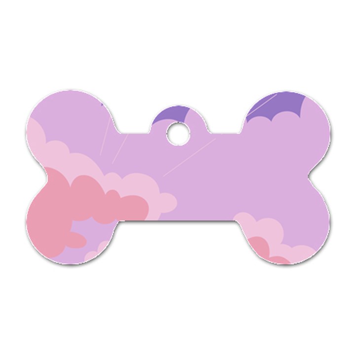 Sky Nature Sunset Clouds Space Fantasy Sunrise Dog Tag Bone (One Side)