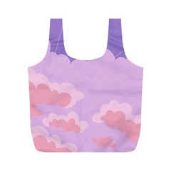 Sky Nature Sunset Clouds Space Fantasy Sunrise Full Print Recycle Bag (m) by Vaneshop