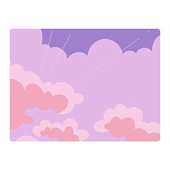 Sky Nature Sunset Clouds Space Fantasy Sunrise Two Sides Premium Plush Fleece Blanket (mini) by Vaneshop