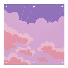 Sky Nature Sunset Clouds Space Fantasy Sunrise Banner And Sign 4  X 4  by Vaneshop