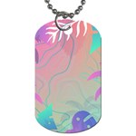 Palm Trees Leaves Plants Tropical Wreath Dog Tag (One Side) Front