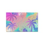 Palm Trees Leaves Plants Tropical Wreath Sticker Rectangular (100 pack) Front