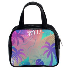 Palm Trees Leaves Plants Tropical Wreath Classic Handbag (two Sides) by Vaneshop