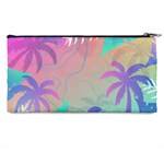 Palm Trees Leaves Plants Tropical Wreath Pencil Case Back