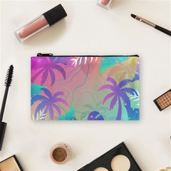 Palm Trees Leaves Plants Tropical Wreath Cosmetic Bag (small) by Vaneshop