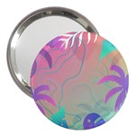 Palm Trees Leaves Plants Tropical Wreath 3  Handbag Mirrors Front