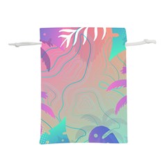 Palm Trees Leaves Plants Tropical Wreath Lightweight Drawstring Pouch (s) by Vaneshop