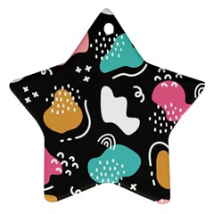 Art Pattern Design Background Print Star Ornament (two Sides)