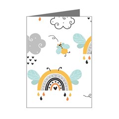 Art Pattern Design Wallpaper Background Print Mini Greeting Card by Vaneshop