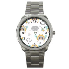 Art Pattern Design Wallpaper Background Print Sport Metal Watch by Vaneshop