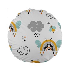 Art Pattern Design Wallpaper Background Print Standard 15  Premium Round Cushions by Vaneshop