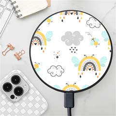 Art Pattern Design Wallpaper Background Print Wireless Fast Charger(black) by Vaneshop