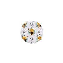 Art Bee Pattern Design Wallpaper Background 1  Mini Buttons by Vaneshop