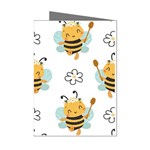 Art Bee Pattern Design Wallpaper Background Mini Greeting Cards (Pkg of 8) Left