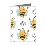 Art Bee Pattern Design Wallpaper Background Mini Greeting Cards (Pkg of 8) Right