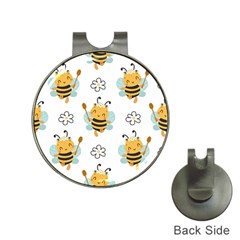 Art Bee Pattern Design Wallpaper Background Hat Clips With Golf Markers by Vaneshop