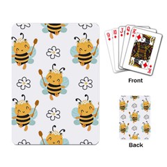 Art Bee Pattern Design Wallpaper Background Playing Cards Single Design (rectangle) by Vaneshop