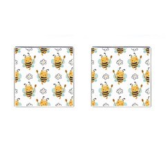 Art Bee Pattern Design Wallpaper Background Cufflinks (square) by Vaneshop