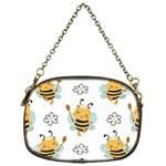 Art Bee Pattern Design Wallpaper Background Chain Purse (One Side) Front