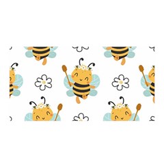 Art Bee Pattern Design Wallpaper Background Satin Wrap 35  X 70  by Vaneshop