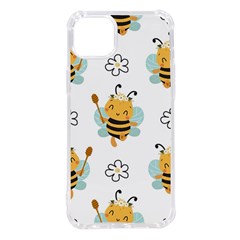 Art Bee Pattern Design Wallpaper Background Iphone 14 Plus Tpu Uv Print Case by Vaneshop