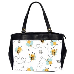 Bee Art Pattern Design Wallpaper Background Print Oversize Office Handbag (2 Sides) by Vaneshop