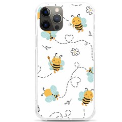 Bee Art Pattern Design Wallpaper Background Print Iphone 12 Pro Max Tpu Uv Print Case by Vaneshop