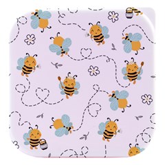 Bee Art Pattern Design Wallpaper Background Print Stacked Food Storage Container by Vaneshop