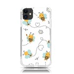 Bee Art Pattern Design Wallpaper Background Print iPhone 11 TPU UV Print Case Front