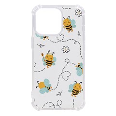 Bee Art Pattern Design Wallpaper Background Print Iphone 13 Pro Tpu Uv Print Case by Vaneshop