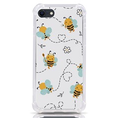 Bee Art Pattern Design Wallpaper Background Print Iphone Se by Vaneshop