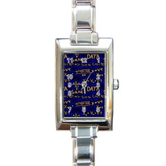 Art Pattern Design Background Graphic Rectangle Italian Charm Watch by Vaneshop