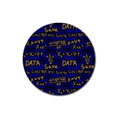 Art Pattern Design Background Graphic Rubber Round Coaster (4 Pack) by Vaneshop