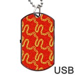 Background Ornamental Pattern Abstract Seamless Dog Tag USB Flash (Two Sides) Front