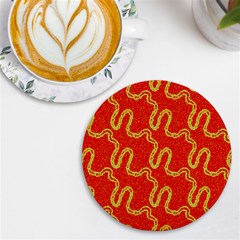 Background Ornamental Pattern Abstract Seamless Uv Print Round Tile Coaster by Vaneshop