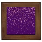 Purple Glittery Backdrop Scrapbooking Sparkle Framed Tile Front