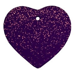 Purple Glittery Backdrop Scrapbooking Sparkle Ornament (Heart)