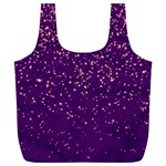 Purple Glittery Backdrop Scrapbooking Sparkle Full Print Recycle Bag (XL) Front