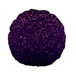 Purple Glittery Backdrop Scrapbooking Sparkle Standard 15  Premium Flano Round Cushions Back