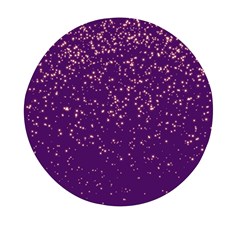 Purple Glittery Backdrop Scrapbooking Sparkle Mini Round Pill Box (Pack of 3)