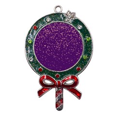 Purple Glittery Backdrop Scrapbooking Sparkle Metal X Mas Lollipop with Crystal Ornament