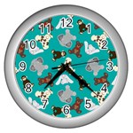 Plush Toys Stuffed Toys Stuffed Animals Wall Clock (Silver) Front