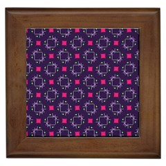 Geometric Pattern Retro Style Background Framed Tile by Vaneshop