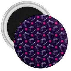 Geometric Pattern Retro Style Background 3  Magnets