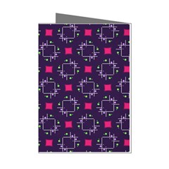 Geometric Pattern Retro Style Background Mini Greeting Cards (pkg Of 8)