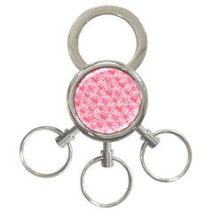 Valentine Romantic Love Watercolor Pink Pattern Texture 3-ring Key Chain by Vaneshop