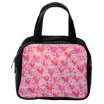 Valentine Romantic Love Watercolor Pink Pattern Texture Classic Handbag (One Side) Front