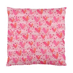 Valentine Romantic Love Watercolor Pink Pattern Texture Standard Cushion Case (two Sides) by Vaneshop