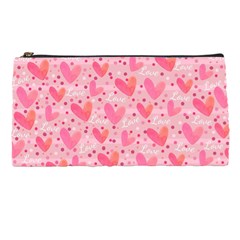 Valentine Romantic Love Watercolor Pink Pattern Texture Pencil Case